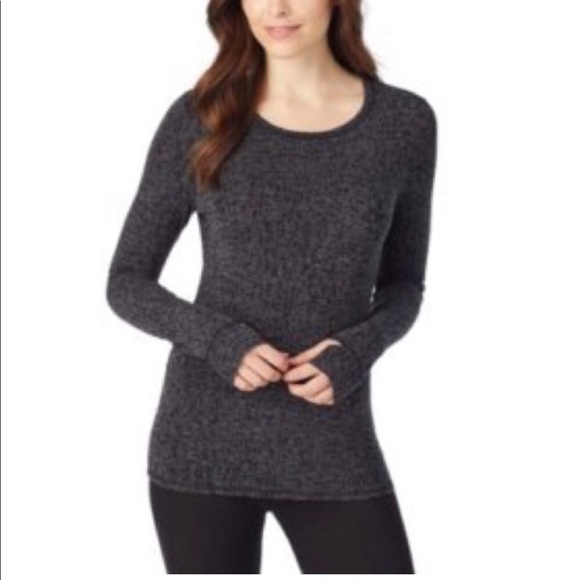 🆕 Cuddl Duds WarmLayer Ultra-Soft Modal Long Sleeve Crew “Tonal Animal” - Picture 1 of 4